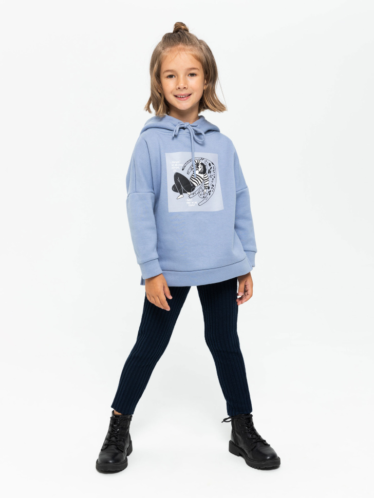 

Вязаные леггинсы для девочек, Синий