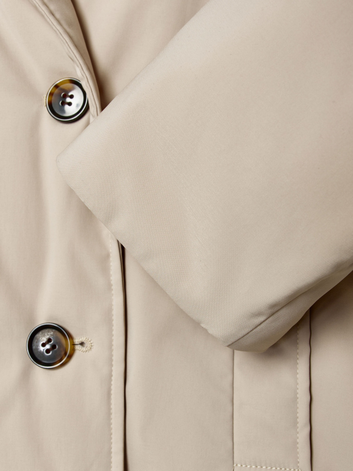 двубортная базовая куртка-тренч с мембраной универсального стиля с лицевой стороны