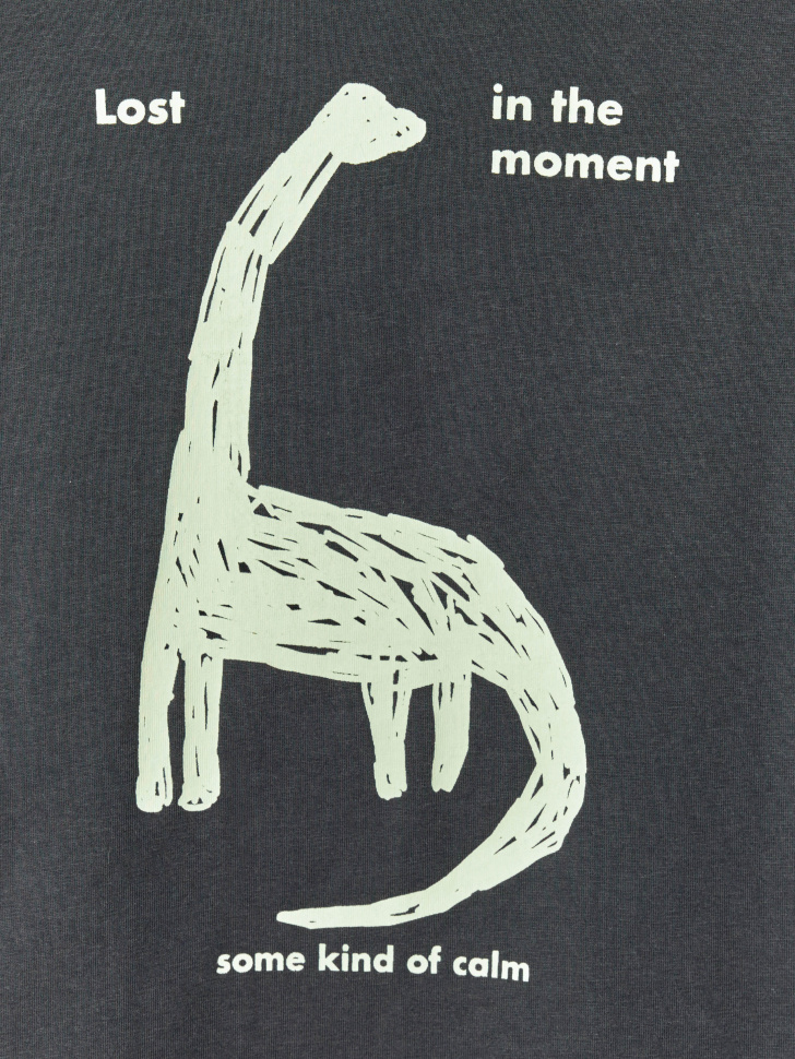 футболка оверсайз с принтом для мальчиков по цене 799 руб вид справа