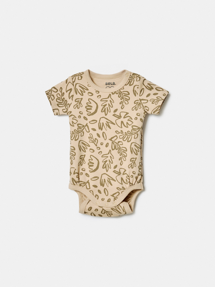 набор из 2 трикотажных боди с коротким рукавом для малышей из россии вид сбоку