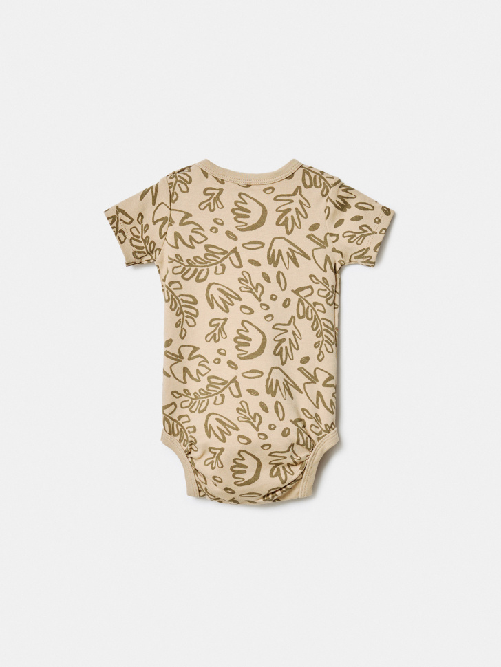 набор из 2 трикотажных боди с коротким рукавом для малышей из трикотажа спереди