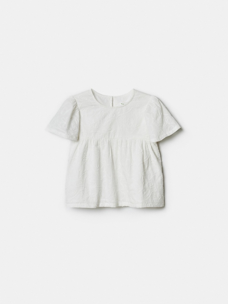 Блузка Sela для девочек, белый, арт. 51517