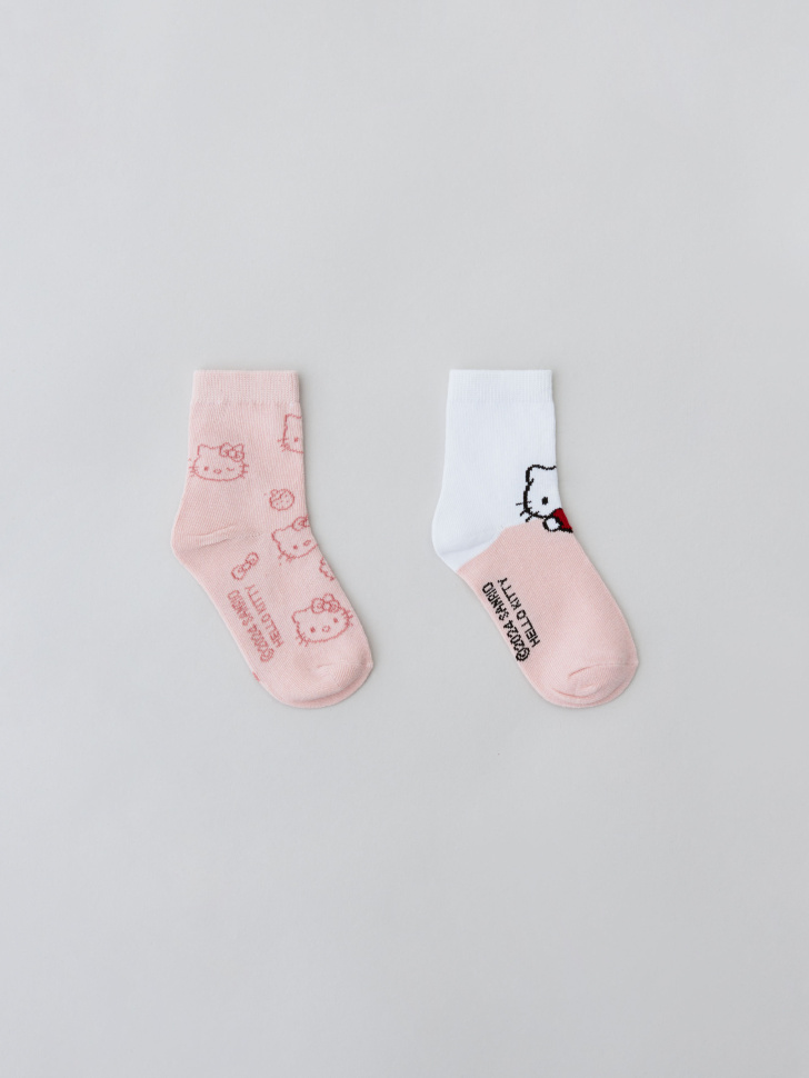 Набор из 2 пар носков с принтом Hello Kitty для девочек - фото 2