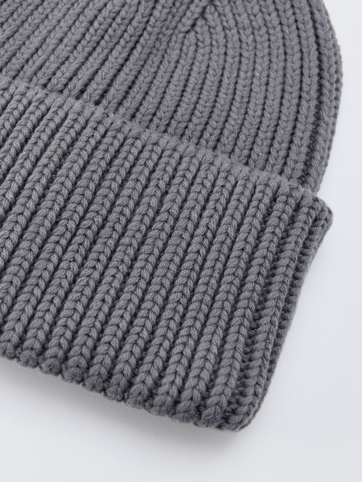 хлопковая шапка-бини крупной вязки 4610517278739 в интернет магазине