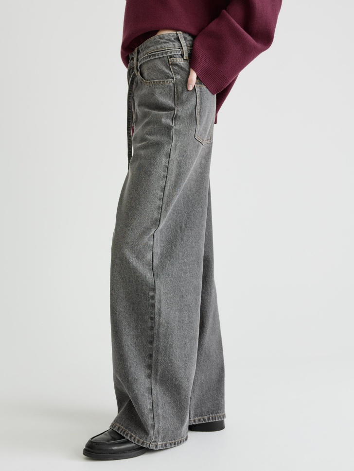 джинсы wide leg с поясом 4610517241559 с промокодом