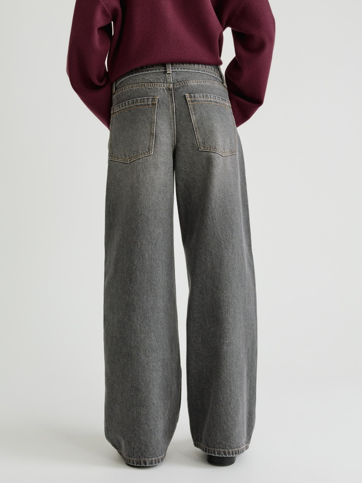 джинсы wide leg с поясом 4610517241559 купить с доставкой