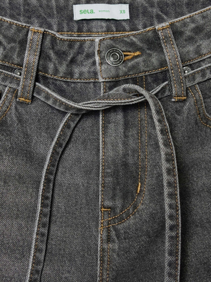 джинсы wide leg с поясом 4610517241559 по распродаже