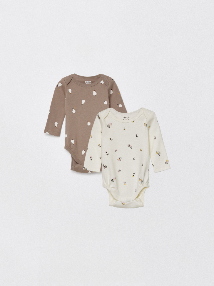 

Набор из 2 трикотажных боди с длинным рукавом для малышей, 5809000207