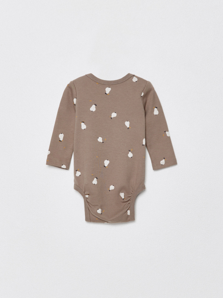 набор из 2 трикотажных боди с длинным рукавом для малышей из трикотажа спереди