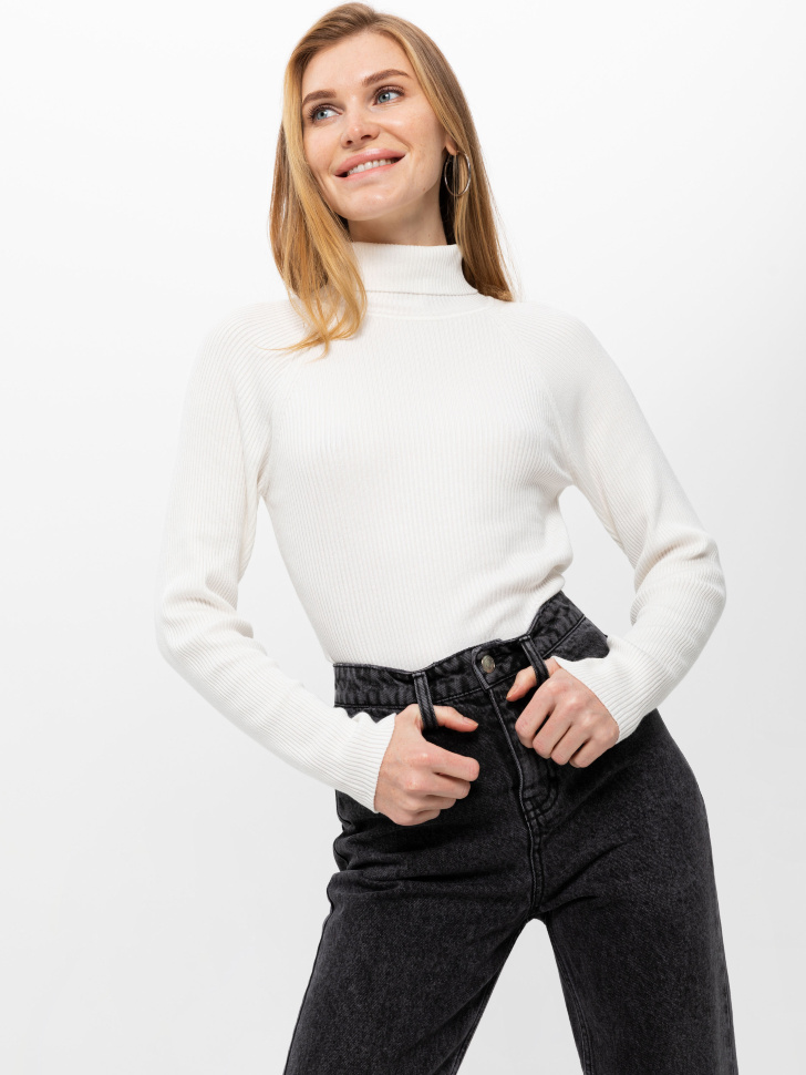 свитер женский (белый, XS)