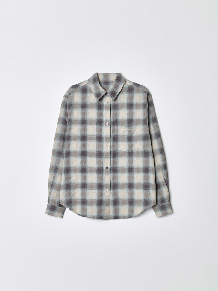 рубашка оверсайз из линейки  young из проверенных материалов спереди