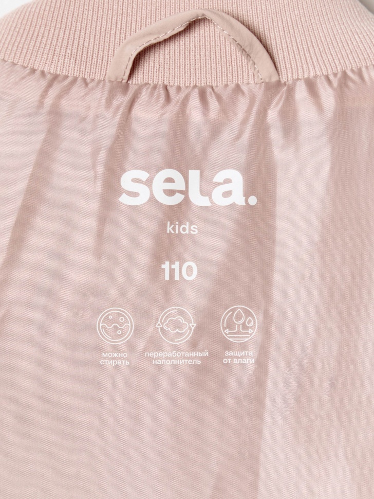 демисезонная стеганая куртка для девочек из россии вид сбоку