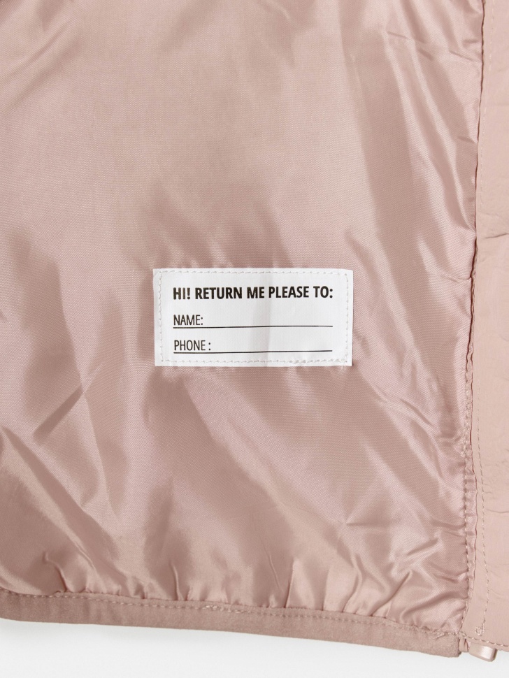 демисезонная стеганая куртка для девочек из синтепона спереди