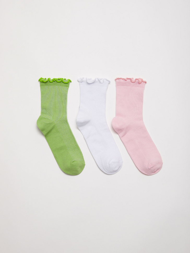 Набор из 3 пар носков для девочек (принт, 20-22)
