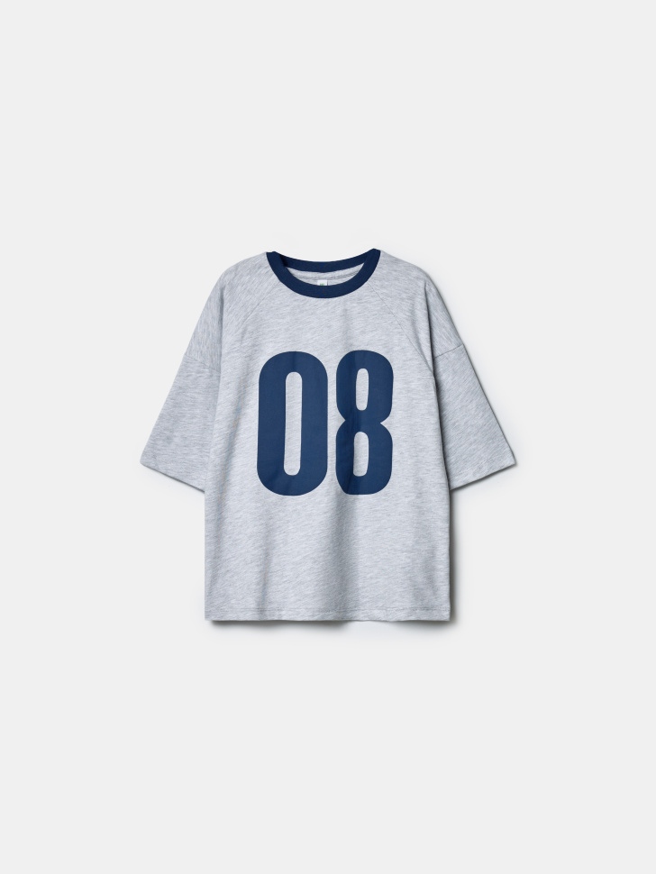 Футболка SELA оверсайз с принтом, разноцветный, арт. 43328