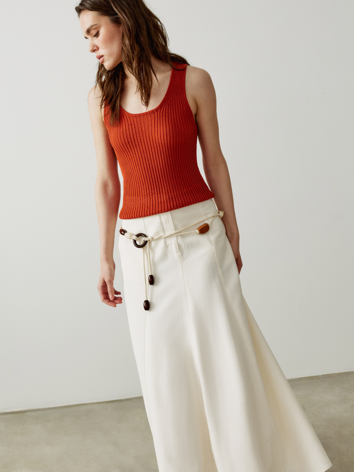 Юбка макси Sela, белый, арт. 52639