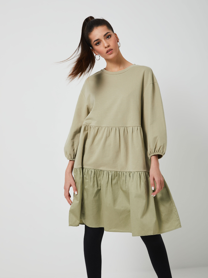 

Ярусное платье, Зеленый