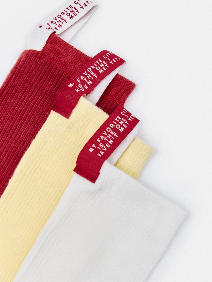 набор из 3 пар носков для девочек от бренда sela вид слева