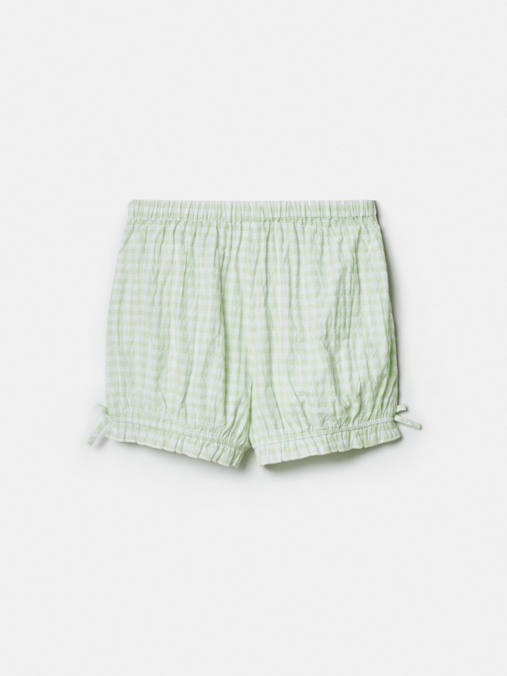 короткие шорты-блумеры в клетку для девочек по цене 2299 руб вид справа