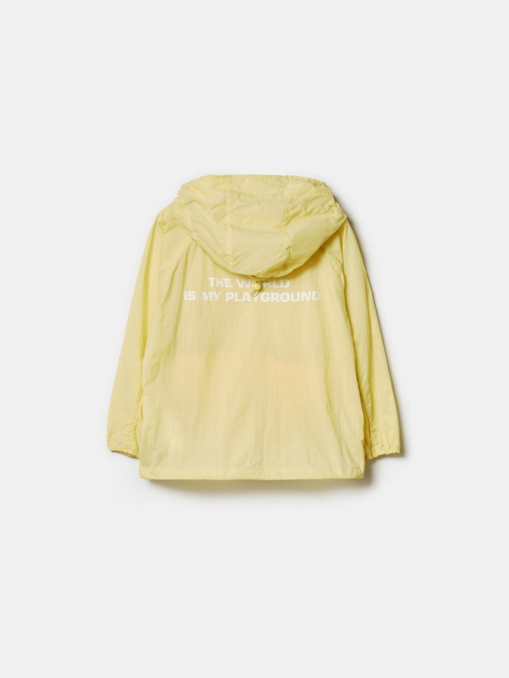 нейлоновая ветровка с защитой от ультрафиолета и сумкой-мешком для девочек универсального стиля с лицевой стороны