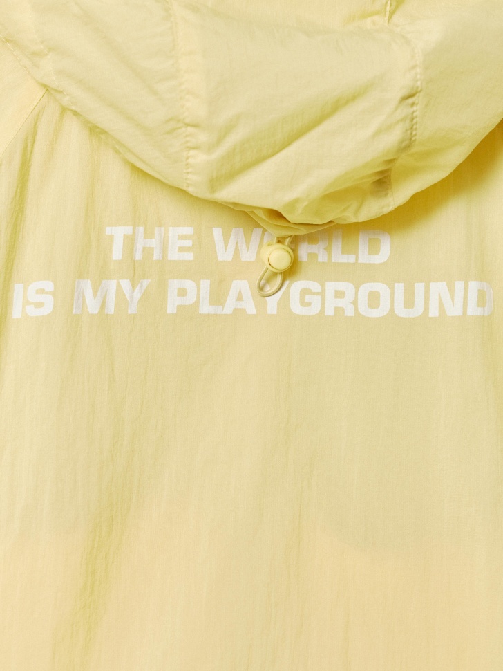 нейлоновая ветровка с защитой от ультрафиолета и сумкой-мешком для девочек для детского возраста с изнаночной стороны