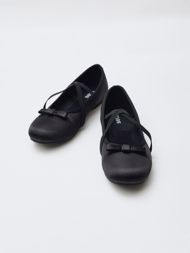 атласные балетки для девочек 4610517198761 по акции