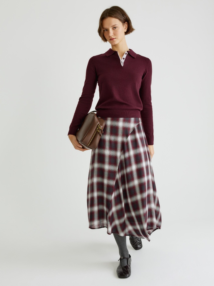 асимметричная юбка миди из тенселя и шерсти 4610517316165 фотография