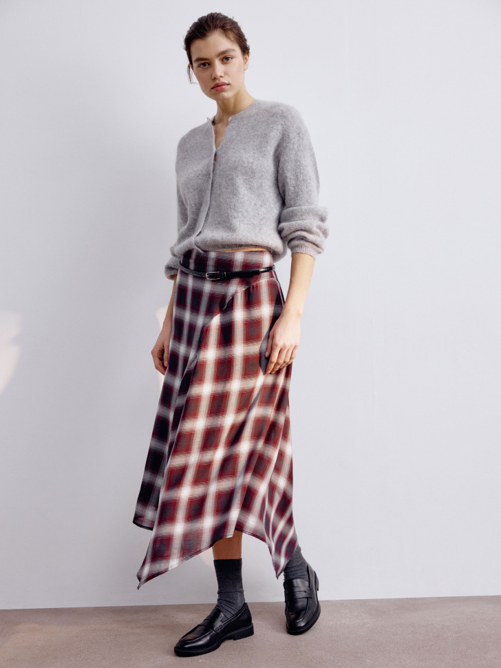 

Асимметричная юбка миди из тенселя и шерсти, SL6801011901