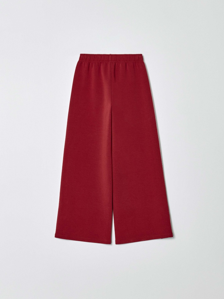 широкие брюки с лампасами для девочек из россии вид сбоку