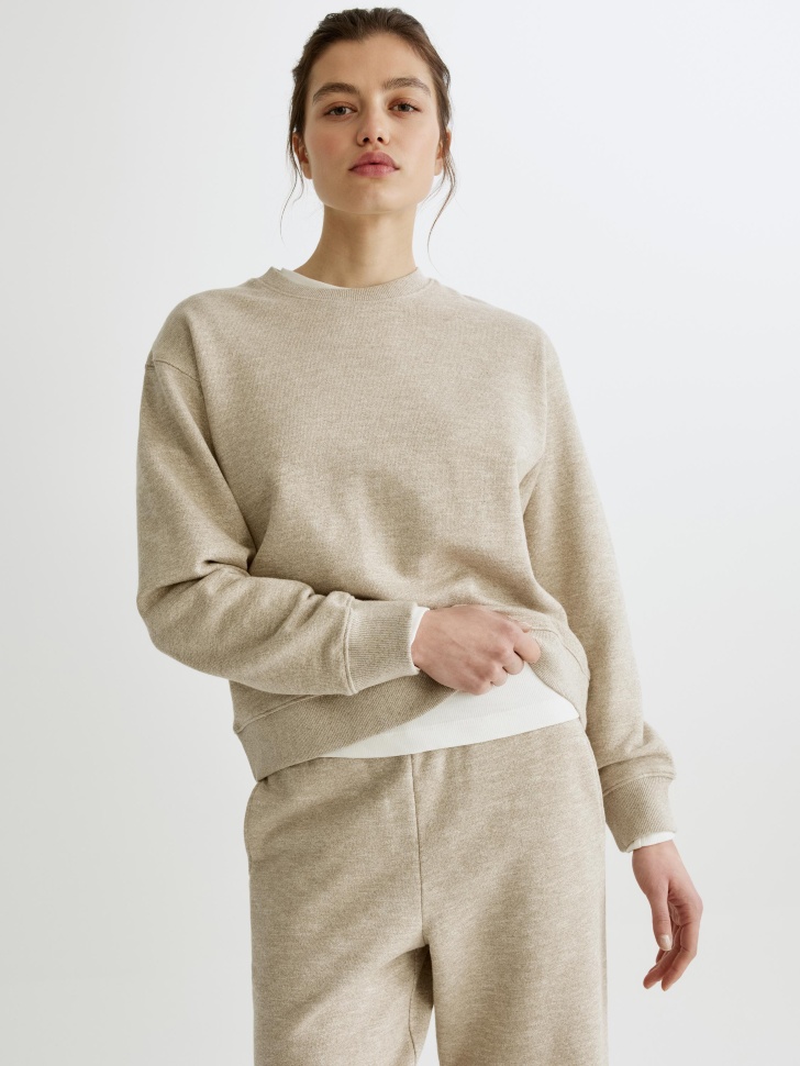 Свитшот Sela оверсайз из фактурного футера, арт. 37312