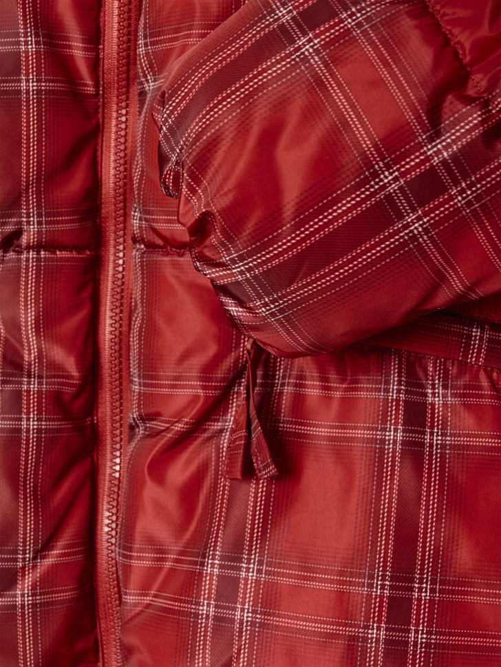 дутая куртка с принтом для девочек универсального стиля с лицевой стороны