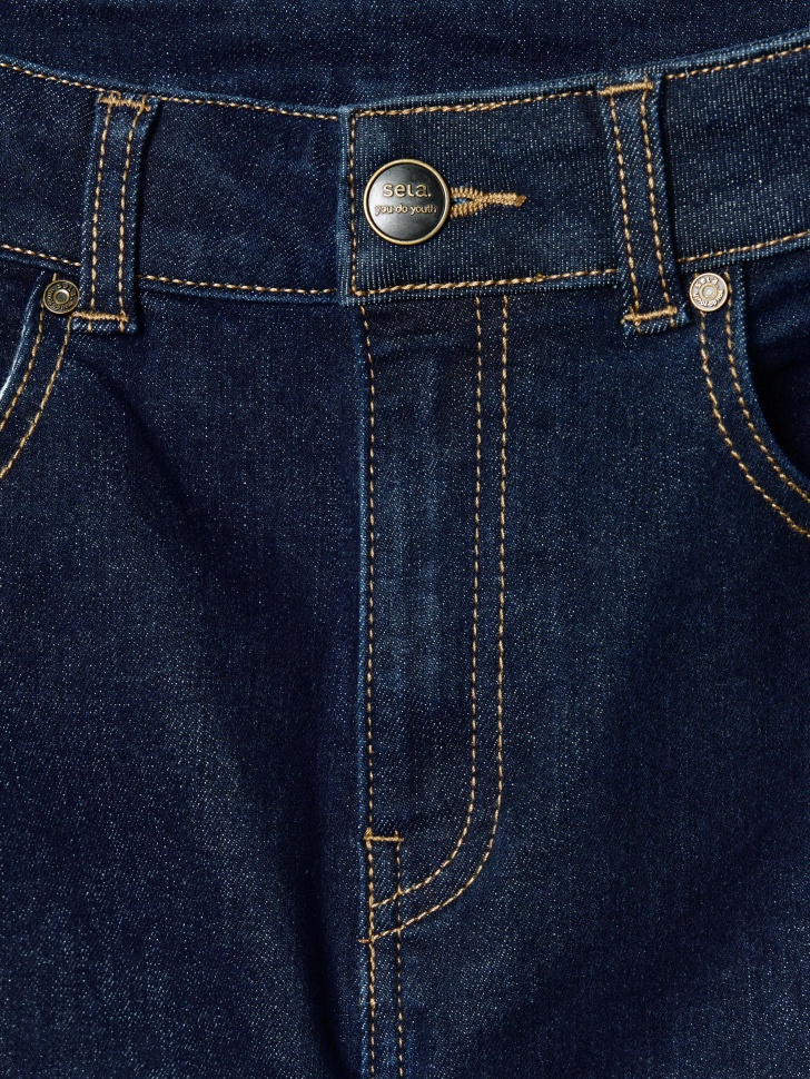 джинсы прямые с низкой посадкой из линейки  young от бренда sela вид слева