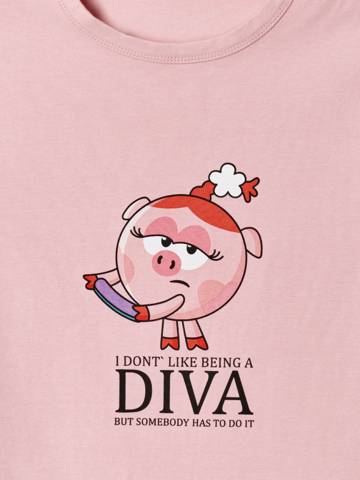 футболка с принтом  young x смешарики из хлопка спереди