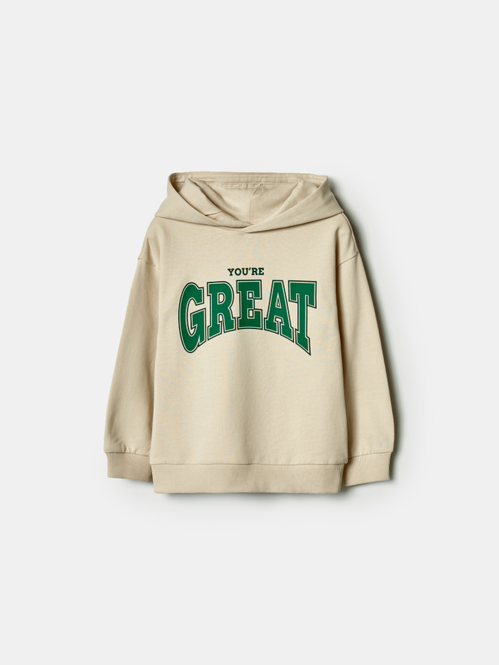 Худи SELA оверсайз с принтом, бежевый, арт. 41386