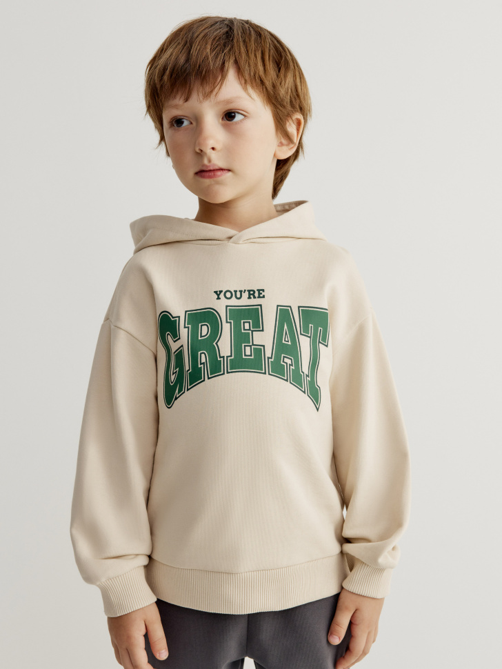 Худи оверсайз с принтом для мальчиков 1599₽