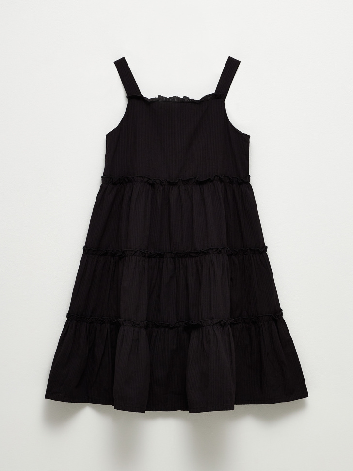 

Ярусный сарафан для девочек, Черный