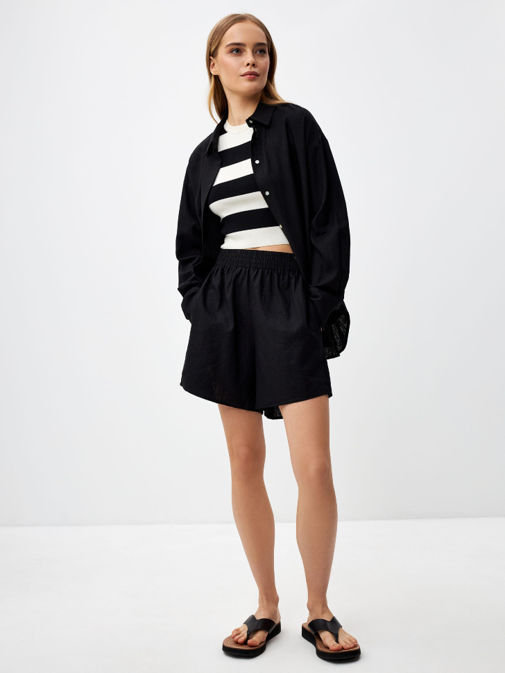 

Шорты из смесового льна