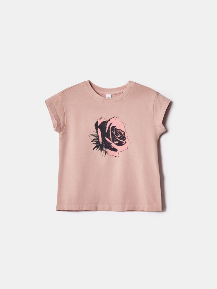 Укороченная футболка Sela для девочек, розовый, арт. 42029