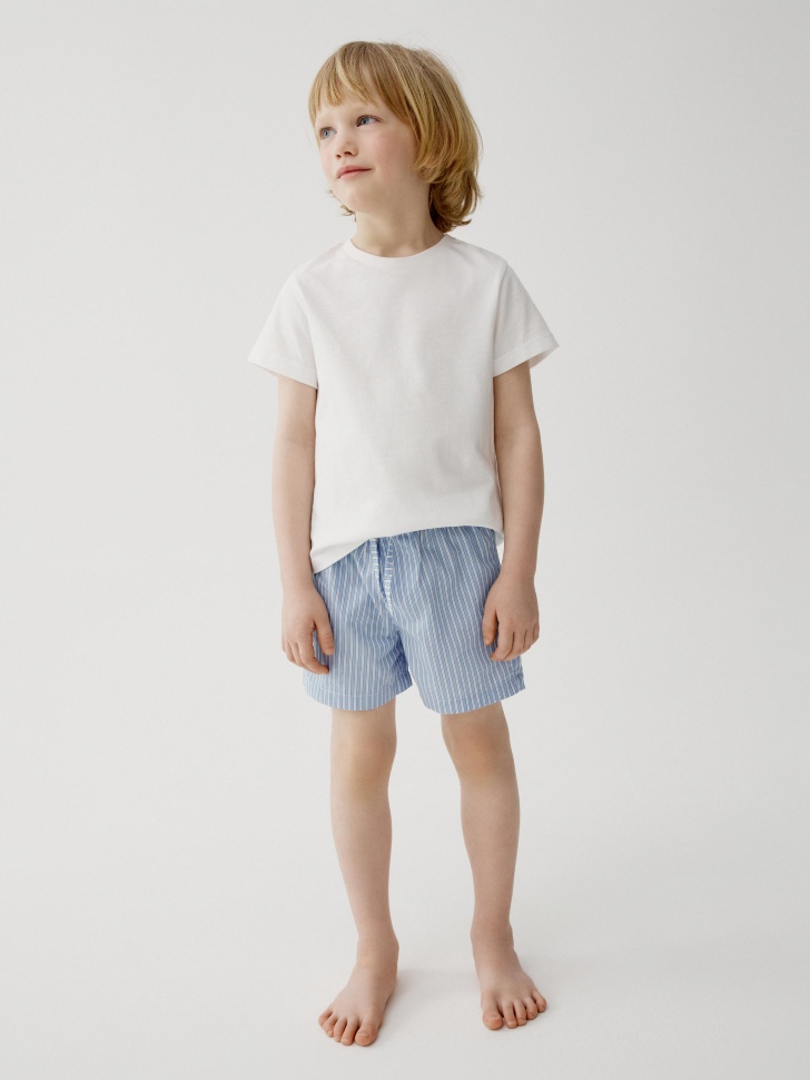 Набор из 2 домашних шорт SELA для мальчиков, голубой, арт. 50532