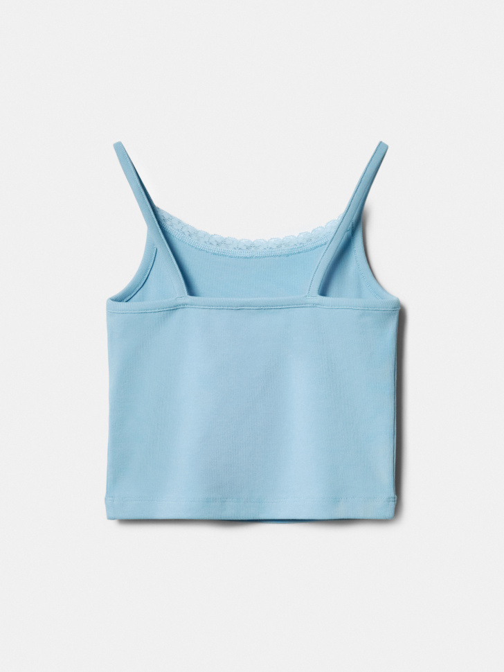 укороченный топ с аппликацией из страз для девочек от бренда sela вид слева