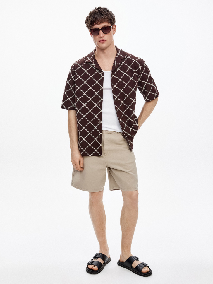 джинсовые шорты бермуды от бренда sela вид слева