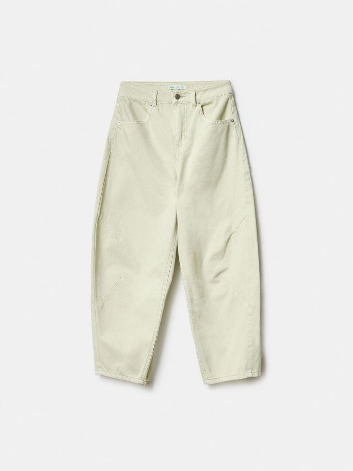 Джинсы Sela укороченные объемные, бежевый, арт. 52582