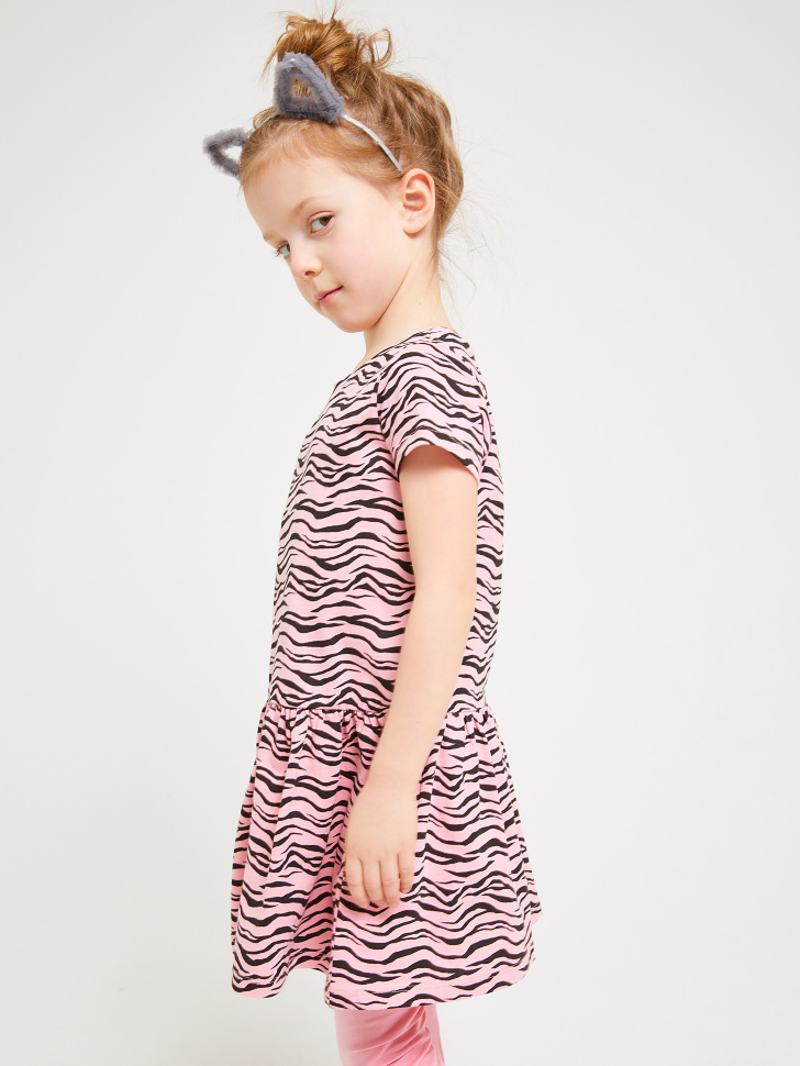 платье с принтом зебры для девочек (розовый, 92/ 2-3 YEARS) от Sela
