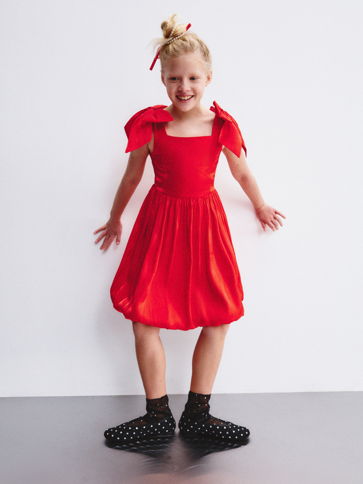 платье с юбкой-баллон для девочек для детского возраста с изнаночной стороны