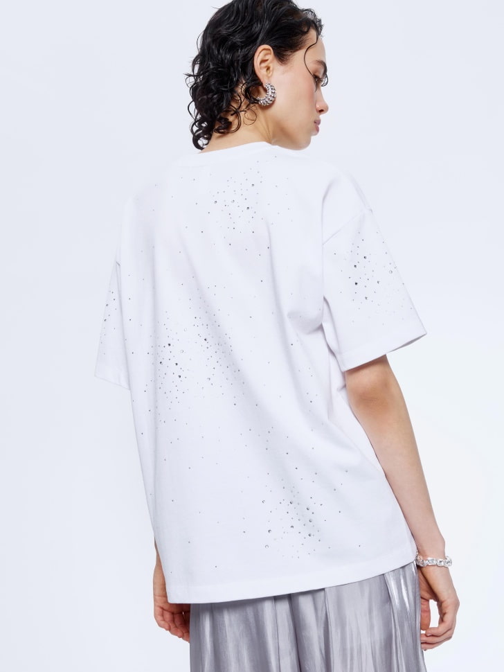 футболка оверсайз с принтом из страз 4610517257406 с промокодом