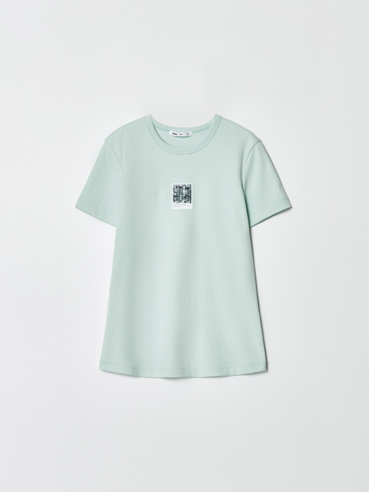 Футболка SELA с принтом, зеленый, арт. 35161