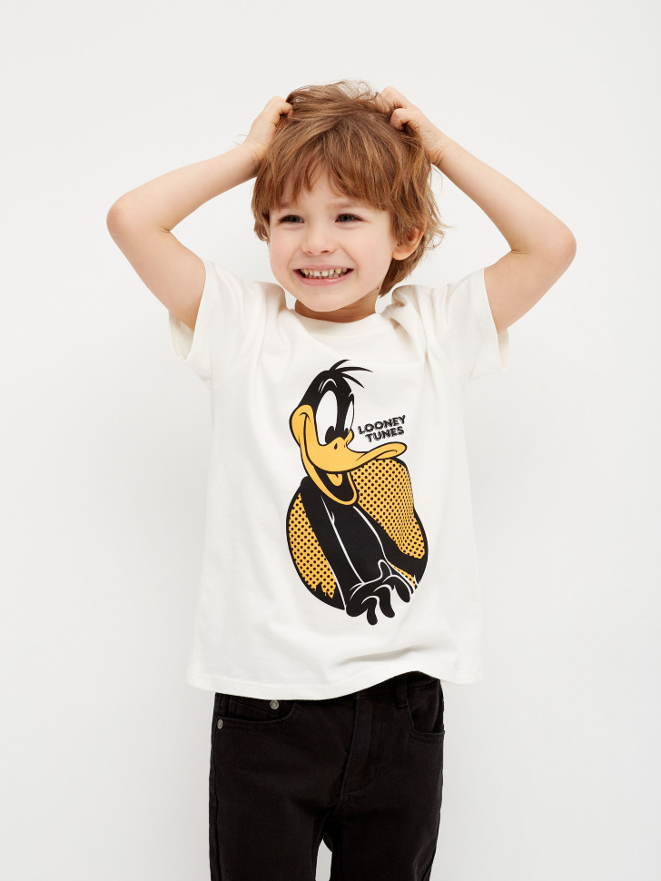 

Футболка с принтом Looney Tunes для мальчиков, Белый