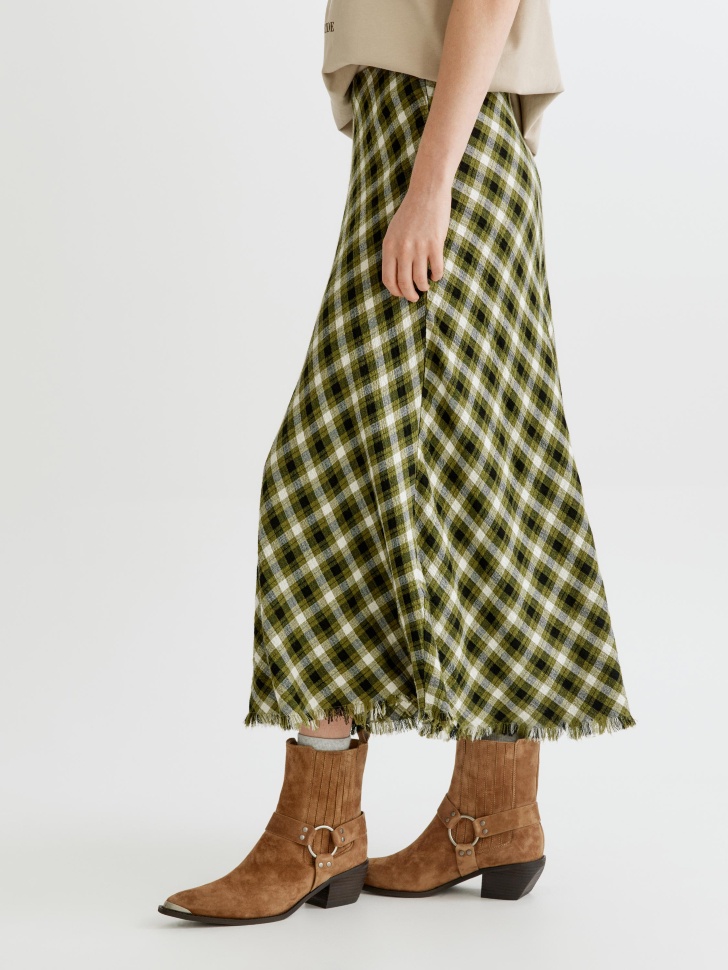 юбка миди в клетку по цене 3599 руб вид справа