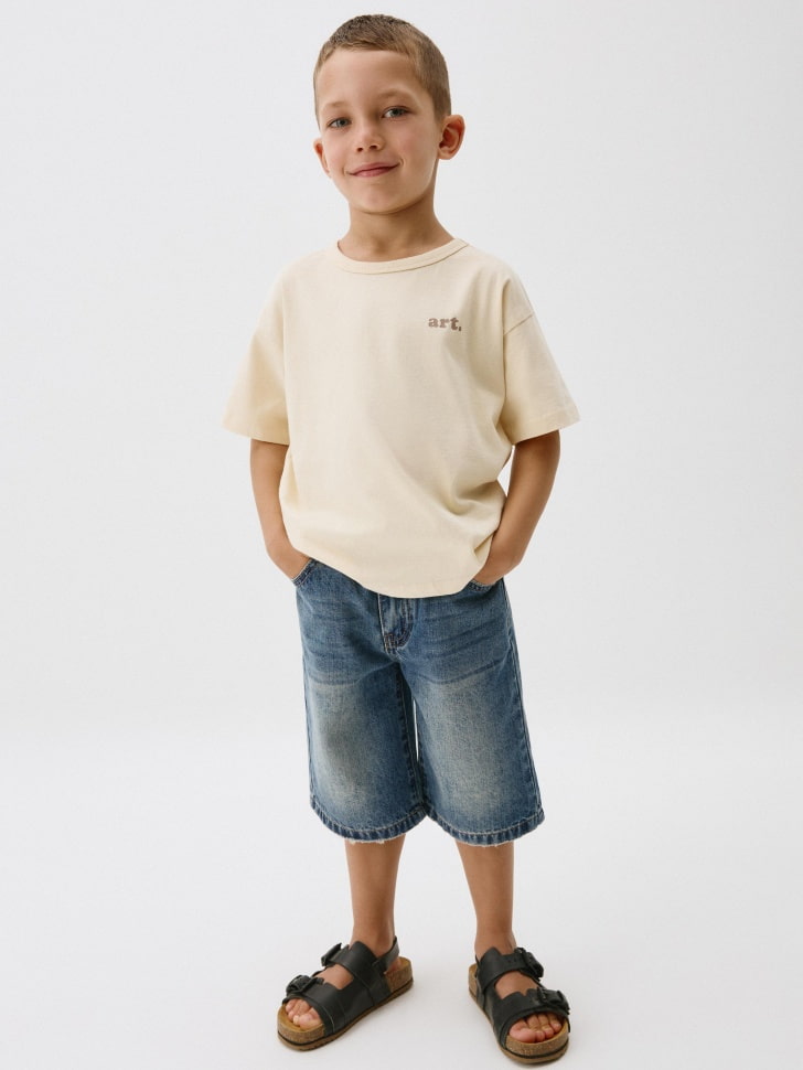 футболка с принтом для мальчиков от бренда sela вид слева