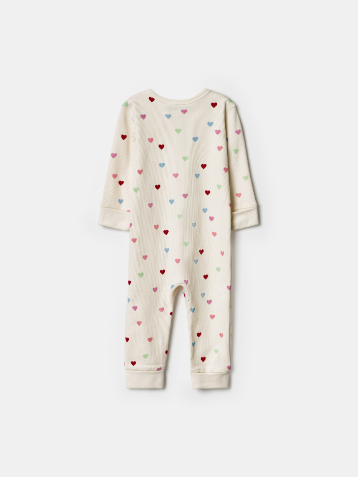 трикотажный комбинезон с принтом для малышей от бренда sela вид слева